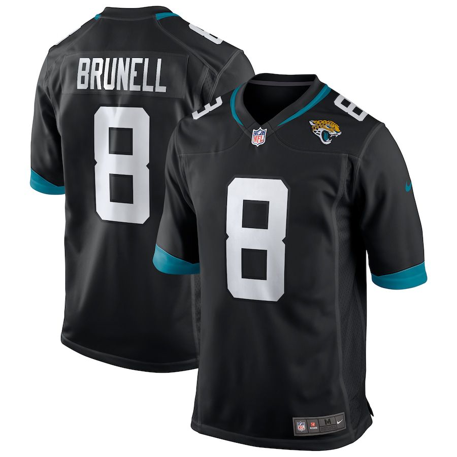 Men Jacksonville Jaguars 8 Mark Brunell Nike Black Game Retired Player NFL Jersey